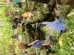 Students learning on one of our student-maintained trails